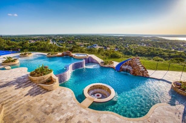 Custom Lagoon Pool in Monahans